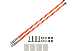 SEASAIL 36'' Snow Plow Blade Marker Guide Kit 36" Steel Wire Construction High Visibility Orange with Stainless Steel Joint Compatible with Most Snow Plow Not Easy to Break