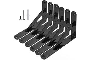 10 Inch Shelf Brackets Heavy Duty Shelf Bracket 10 x 6 Inch Metal Shelf Bracket Triangular Shelf Supports with Hardware for W
