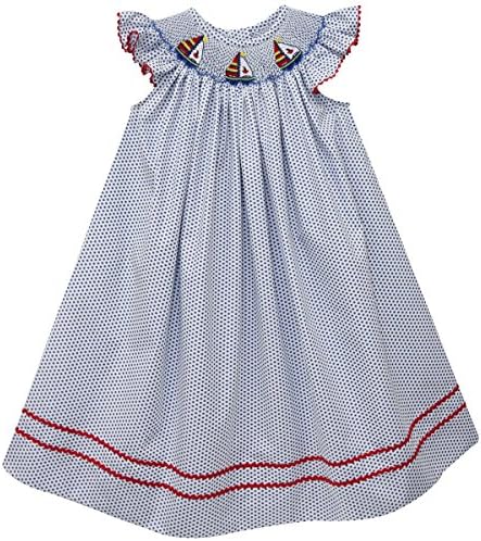 Vive La Fete Hand Smocked Sailboat Girls Bishop