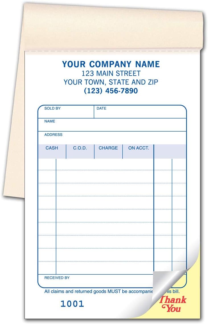 CheckSimple MultiPurpose Sales Receipt Book, Customized
