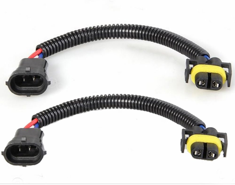 2 x H11 to HB4 Headlight Adapter Cable Connector Socket Cable Socket