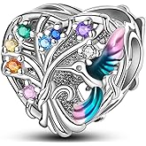 Ruishiqi 925 sterling silver bracelet necklace pendant, ladies' jewelry, gratitude for life tree string decoration, charm pendant suitable for original bracelets, parties, birthdays, jewelry gifts