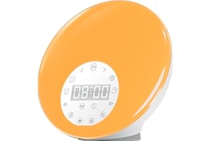 ANTDALIS Sunrise Alarm Clocks White Noise Sound Machine with 26 Soothing Sounds, 7 Night Lights, Wake Up Light Alarm Clock for Bedrooms, Heavy Sleepers, Baby, Kids, Dual Alarms, Sleep Timer, Snooze