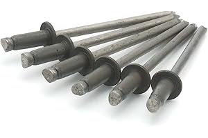 ALBANYCOUNTYFASTENERS Colored Pop Rivets 1/8 Diameter #4 304 Stainless Steel Painted Blind Rivets 4-3, 1/8" x 3/16" Grip (250, Slate Gray)