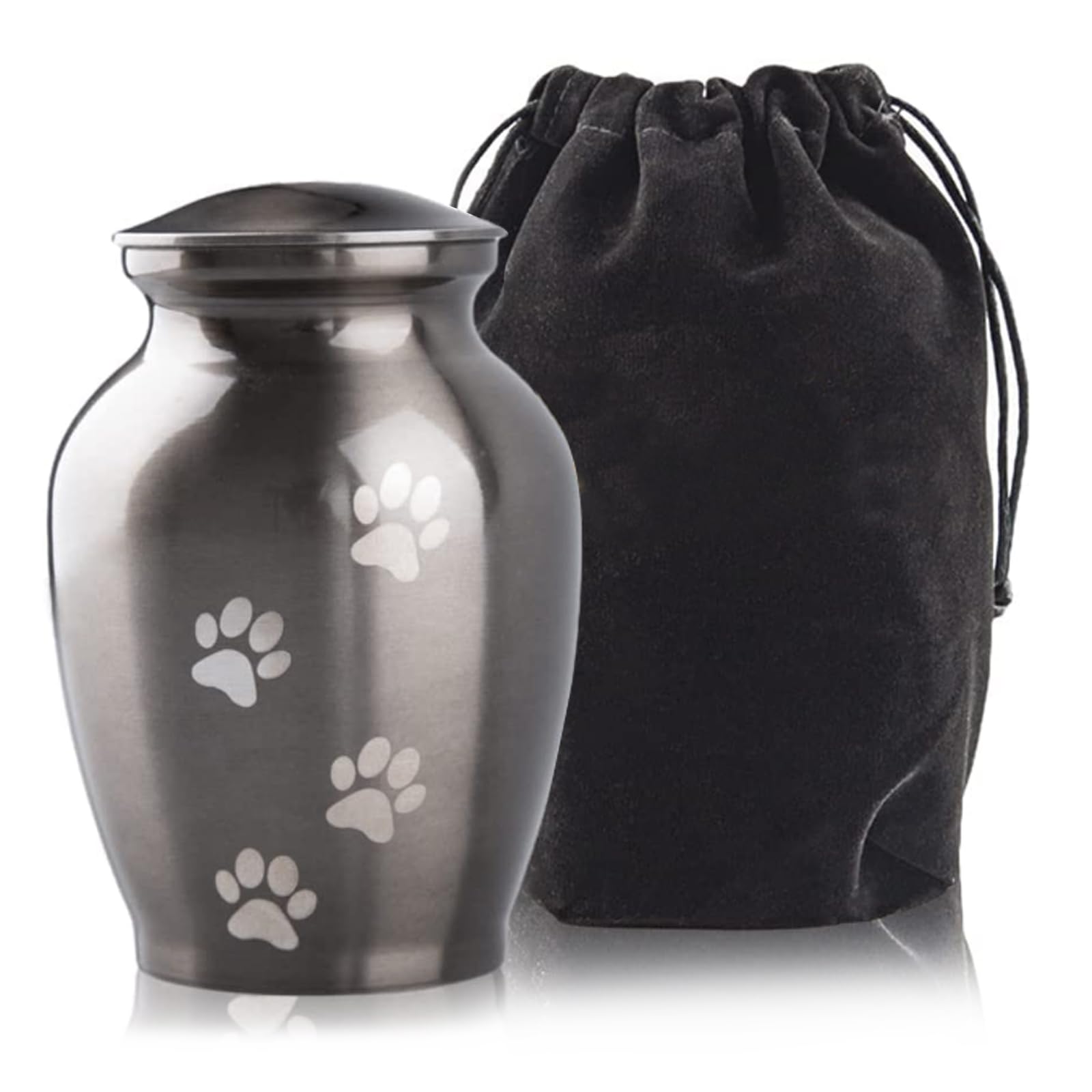 MAKEY'S Pet Memorial Cremation Urns for Dogs and Cats Ashes, Dog Keepsake Urns for Ashes with Paw Prints-Large