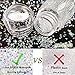 Crystal AB Rhinestones, 1 Bottle of Ultra Mini 1.2mm Micro Rhinestones for 3D Nail Art, Mixed Iridescent AB Crystal Glass Beads with Silver/Gold Flat Back, Glue & Tools Included