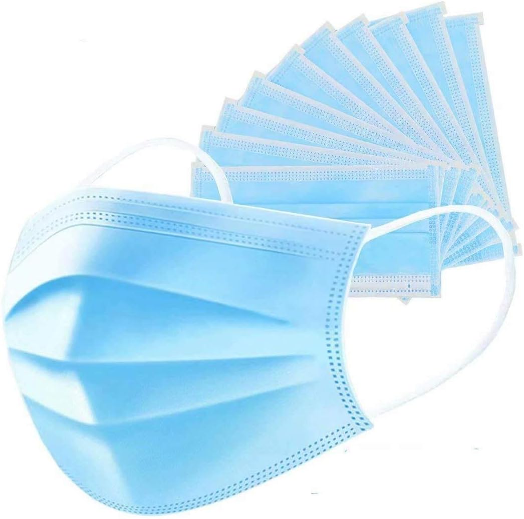 50 PCS Disposable 𝐌𝐀𝐒𝐊, MADO 3-Ply Protective Anti Dust Breathable Earloop Mouth Face Medical 𝐌𝐀𝐒𝐊𝐒