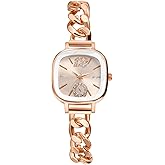 Avaner Women's Square Bracelet Watches: Analog Quartz Elegant Stainless Steel Wrist Watches for Women Ladies