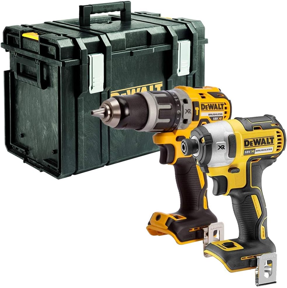 Dewalt DCF887 18V Brushless Impact Driver & DCD796 Combi Drill with DS400 Case