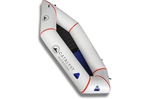 Catalyst Outdoors Ultra-Lightweight Inflatable Kayak for Adults & Kids - 1 Person Packraft, Durable TPU, Compact, Rapid Inflate, Ideal for Fishing & Adventure
