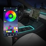 BASENOR 2021 Tesla Model 3 Neon Light Tubes RGB Interior LED Strip Lights with App Controller