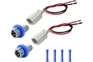 MEMIUYELAY 2Pcs Rear License Plate Lights Connector Socket & Plug Harness Kit Fit for Ford F-150 2004-2021 Fit for Ford Ranger 1998-2011 Fit for Explorer 2006-2010 License Lamp Replace F81Z-13411-AA AL8Z-13411-B