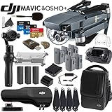 DJI Mavic Pro Collapsible Quadcopter &amp; Osmo Plus Combo: Includes 3 Osmo Batteries, DJI Shoulder Bag, 5 Mavic Batteries, Car Charger, Charging Hub, SanDisk 64GB MicroSD Cards and more…