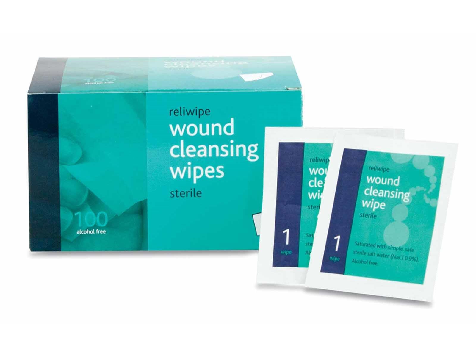 R.M 745 Reliwipe Wound Cleansing Wipes, Sterile (Pack of 100)