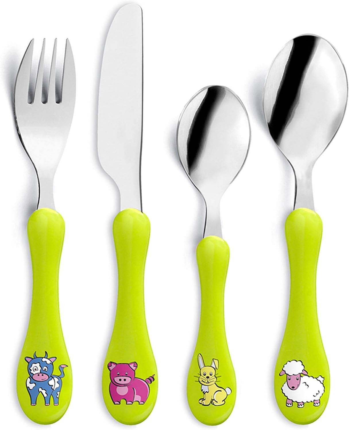 Amefa1322AGT000A40 Children's Cutlery Stainless Steel Lime Green Handle 4.5 x 4.5 x 18.5 cm