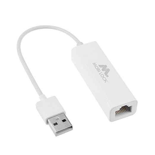 USB Adaptador Externo Ethernet de Red Alámbrica (LAN) de Mobi Lock para Macbook Air, Pro, iMac y Laptop PC Ethernet USB compatible con Windows 8.1 / 8 / 7 / Vista / XP y Mac OSX 10.6 / 10.7 / 10.8 / 10.9 / 10.10