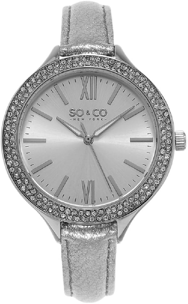 SO & CO New York Women's 5089.1 SoHo Analog Display Quartz Silver Watch