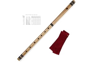 Japanese Bamboo Flute with Black Lines 7/8 Hon Handmade Bamboo Musical Instrument (7 Hon)