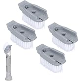 4 Pack Dish Brush Refills Compatible with Scrub Daddy Dish Wand, Replacement Heads for Soap Dispensing Brushes, Heavy Duty Brush Cleaning Head Fits Soap Dispensing Handle for Kitchen Cleaning