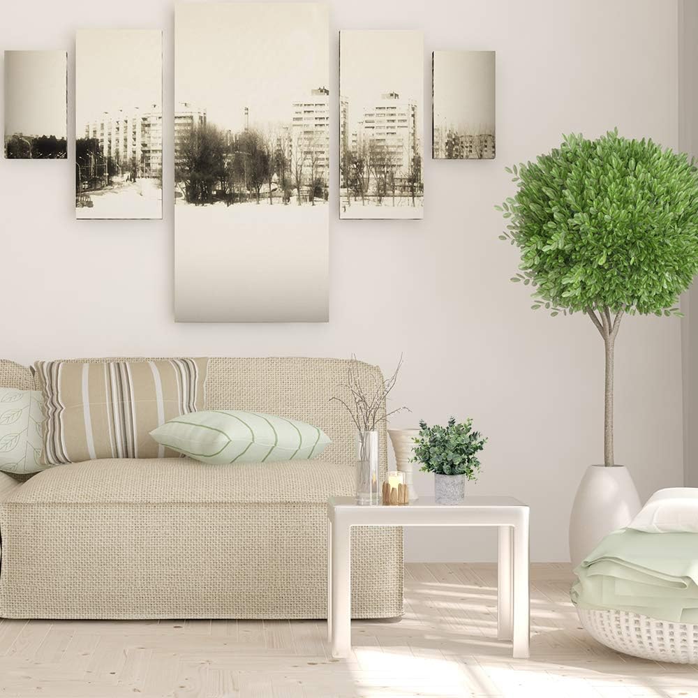 Winlyn Mini Potted Plants Artificial Eucalyptus Boxwood Rosemary Greenery in Pots Faux Potted Herbs Small Houseplants 8.3"-9" Tall for Indoor Greenery Tabletop Décor Centerpiece 3 Pack -