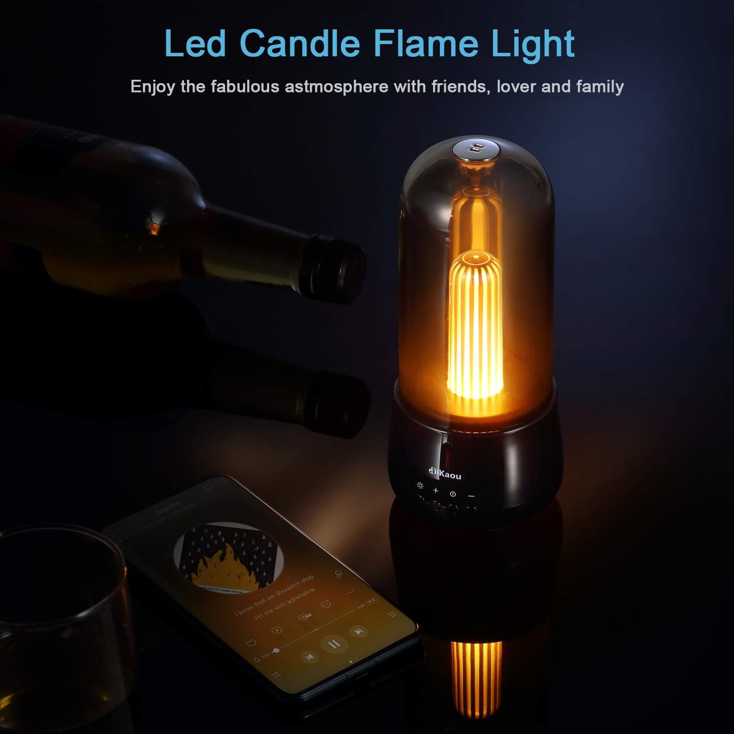 dikaou led flame table lamp