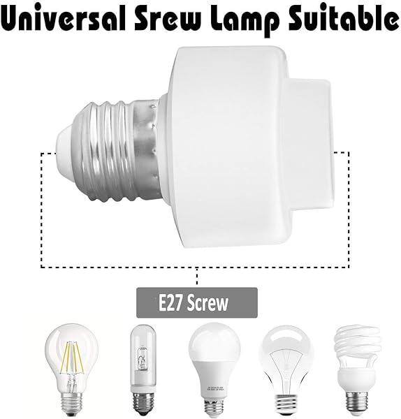 Cobeky Tuya Smart Life WiFi Smart Bombilla Socket E27 Interruptor Base Soporte para Amazon Alexa Home