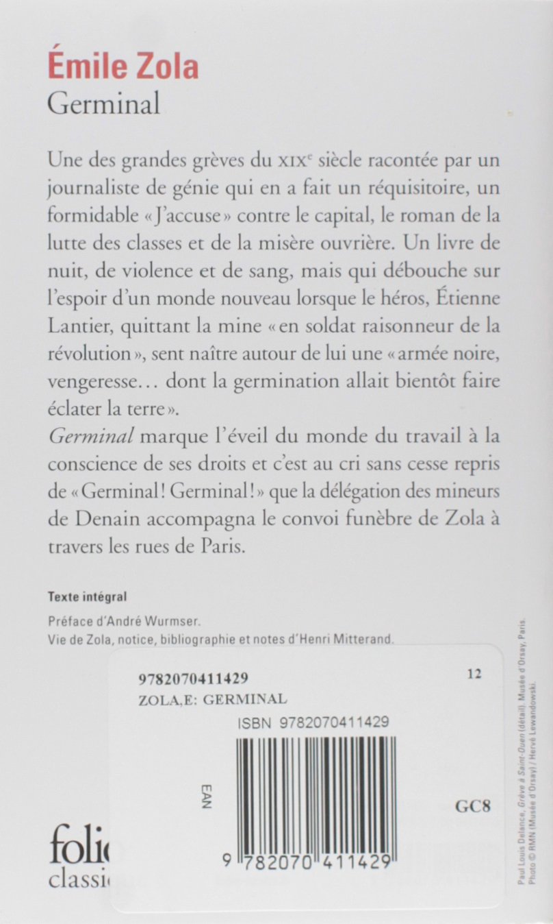 Germinal Zola Emile 0002070411427 Amazon Com Books