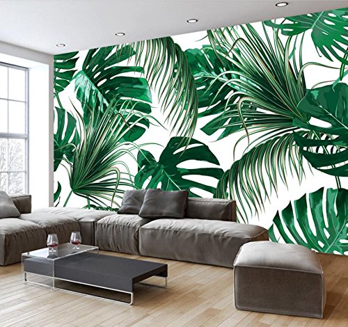 image for 200X140Cm, Wallpaper Modern Fresh Rainforest Plant Banana Leaf Garden 