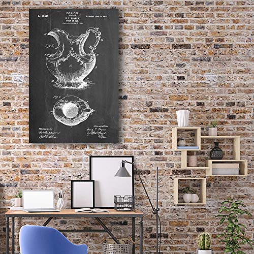 Hand Painting Line Drawing Vintage Black Board Painting Wall Bedroom Living House