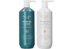 ORLANDO PITA PLAY ORLANDO PITA Moroccan Argan Oil Glossing Shampoo & Conditioner Set, Moisturizing, Softening, & Shine-Enhancing for Smoother, More Manageable, & Overall Healthier Hair, 27 Fl Oz Each
