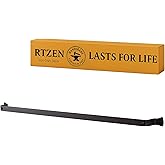 RTZEN Farmehouse Bathroom Towel Holder - Wrought Iron Matte Metal Black Towel Bar Wall Mount Rod - Handmade Home Decor Metal Kitchen Hanger Bar (26'' - Fits 24 Inch Towels)