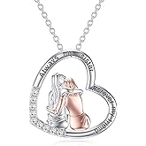 POPKIMI Sister Gifts from Sister/Brother Two Three Four Five Sisters Necklace Sterling Silver Crystal Fashion Jewelry Gift for Women Friend Female Friendship Lasts Forever