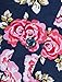 uxcell Men's Hawaiian Shirts Short Sleeve Button Down Slim Fit Summer Floral Shirts Blue Rose Print 42