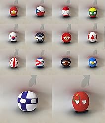 QXXKJDF 7.9-inch 3.9-inch Country Ball Plush
