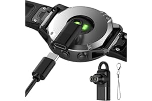 UKIISM Garmin Watch Charger to Type C Adapter 90 Degrees, USB Compatible with Garmin Fenix 7/7S/7X/6S/6/6X/5S/5/5X, Instinct 1/2/2S/Tide/Tactical, Forerunner, Vivomove,Vivoactive,Venu Series and More