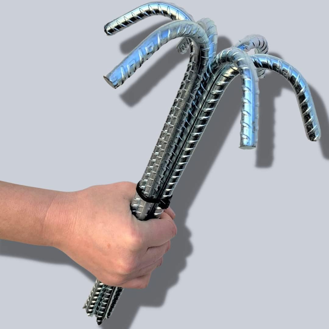 Smith & Barker Heavy Duty Galvanised J Tent Pegs – Rust Resistant Ground Stakes for Camping, Marquee, Gazebo, Trampoline & Garden Use (Pack of 8)