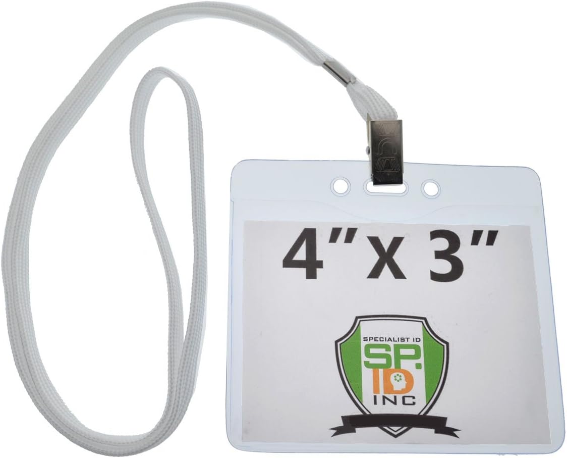 10 Pack Convention Pass 4 X 3 Inch Name Badge Holders