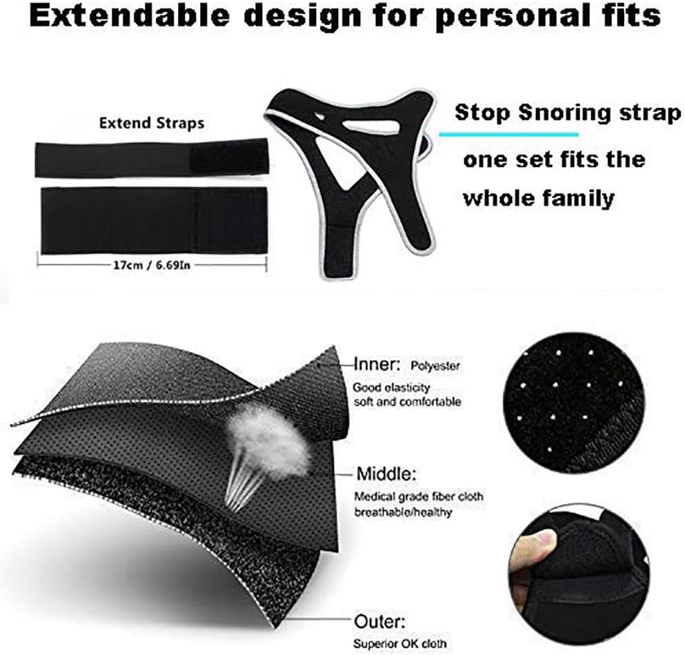 Anti Snoring Snore Chin Strap Large, Resmed Cpap Supplies Chin Straps, Snore Stopper Chin Strap, Anti Snore Snoring Chin Strap Devices for Men Women Kids, Anti My Snoring Snore Solution: Health & Personal Care
