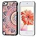 iPod Touch 5 Case, Touch 6 Case, MOLLYCOOCLE Flower Totem for Girls Frame Soft Flexible TPU Hard PC Bumper Back Shell Protective Cover for iPod Touch 5/6