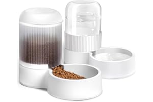 MDEHOPET Gravity Cat Feeder with 2.8L Capacity, BPA Free, Food Grade Plastic, Automatic, Eco-Friendly