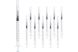 SIRULKEN 100 Pack 1ml 27Ga Lab Syringe Tools, Individually Packed