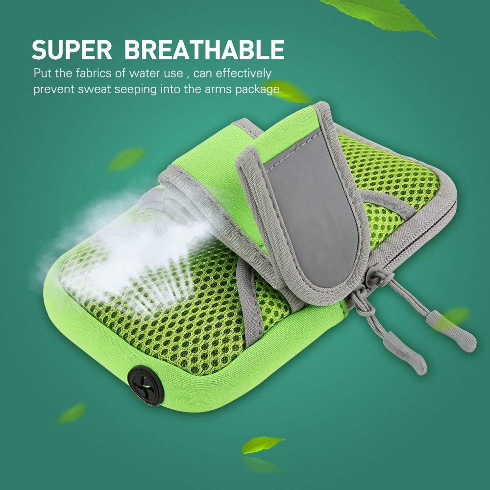 LENPOW Multifunctional Outdoor Sports Armband Sweatproof Running Armbag Casual Arm Package Bag Gym Fitness Cell Phone Bag Key Holder for iphone 8 7Plus 6sPlus Samsung Galaxy Note 5 4 S8 S7 Edge Plus
