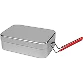 Trangia Mess Tin Reusable Sustainable Storage Container, Red Handle, Large