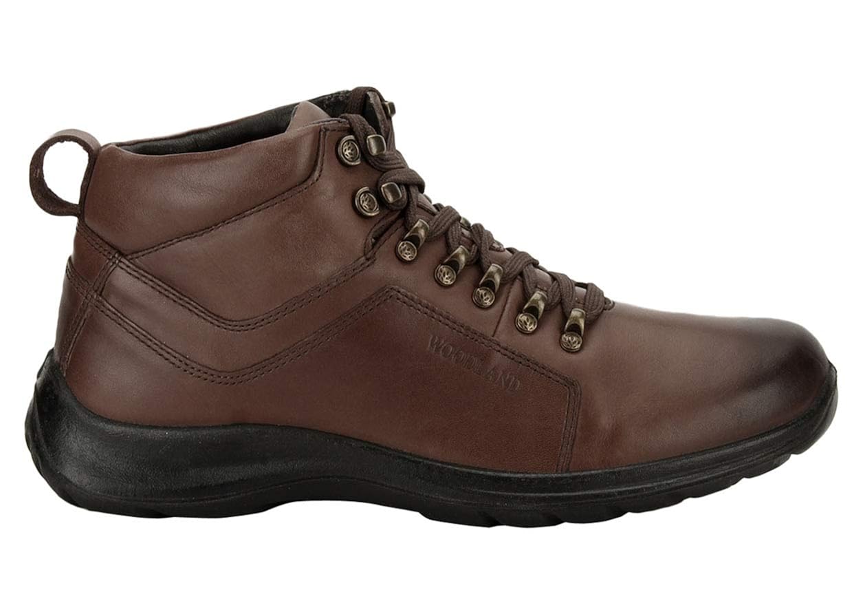 woodland men's leather boat shoes