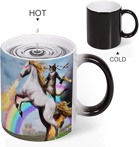 Amazon Co Jp マグカップ コーヒーカップ コップ プリント 猫柄 犬柄 面白い 馬に乗る猫 プリントコップ 陶器カップ セラミックカップ 創意コップ カップ 水カップ マグティーカップ セラミック コーヒーマグ Home Kitchen