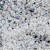 Toho Round Seed Beads 11/0#161 'Transparent Rainbow Crystal' 8 Gram Tube
