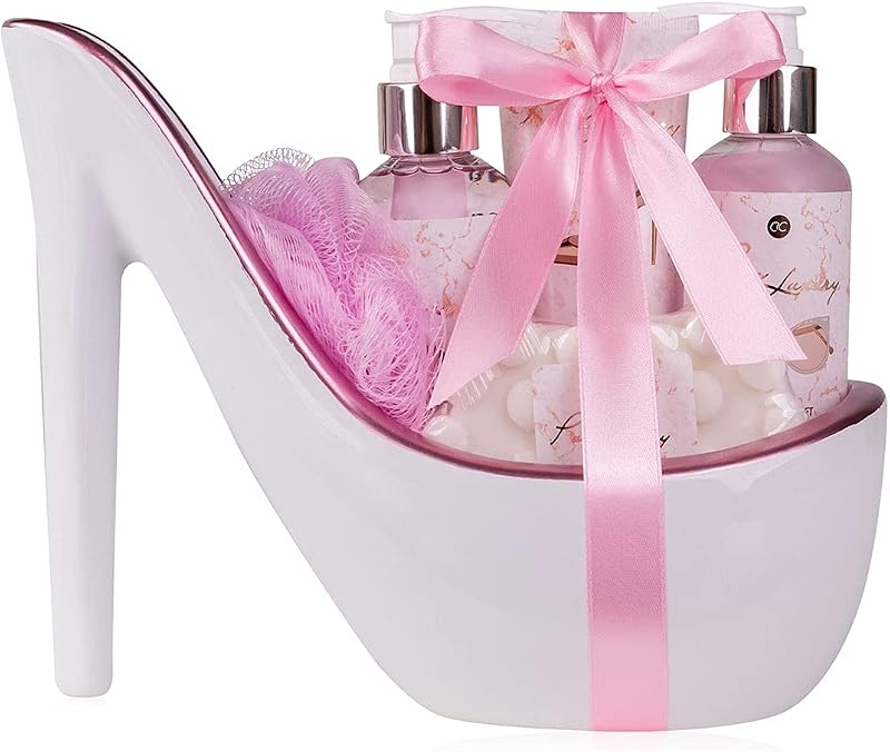 accentra Velvet Luxury Bath Set 6 Pc Ceramic Pump Lotion Shower Gel Spa Gift