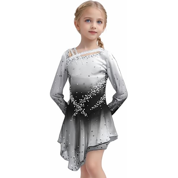 silver figure skating dress Figure Skating Dress Women's Ice Skating Dress Black Silver Patchwork  Thumbhole Stretchy Training Competition Skating Wear Classic Crystal /  Rhinestone Long Sleeve Ice Skating Figure Skating 2026
