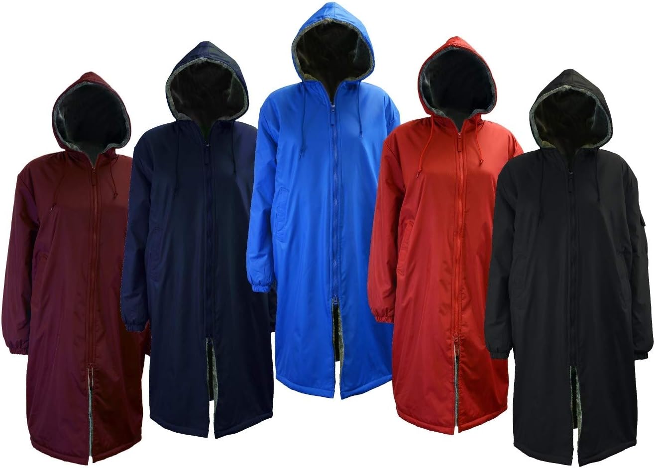 Adoretex Women's Faux Fur Lining Swim Parka Royal Youth XLarge