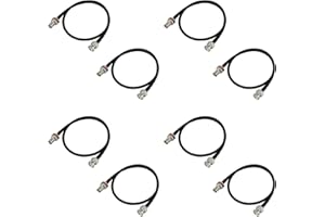 Cwmiibili Wireless Microphone Antenna Extension Cable 2ft with BNC Connector, 8-Pack for Rack Mount Systems